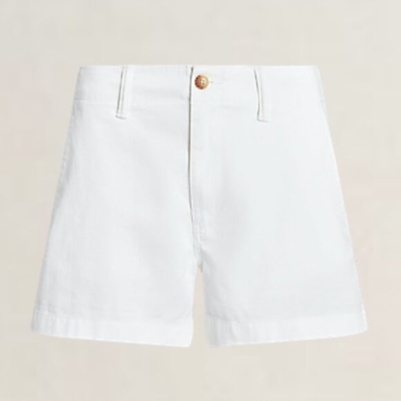 Polo Ralph Lauren White Chino Cotton Twill Shorts 14 NWT - Picture 1 of 12